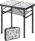 Outdoor Side Table, Portable 3 Adjustable Height Small Outdoor Folding Table by Yriuat