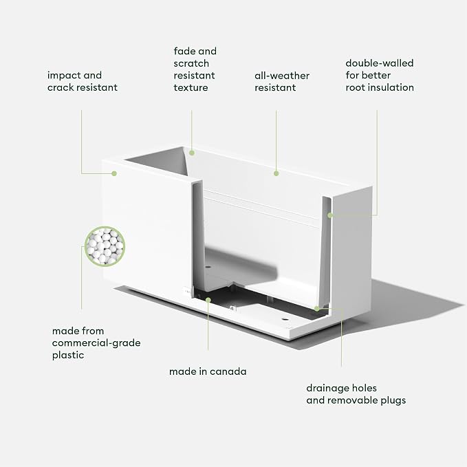 Veradek Block Series Long Box Planter - Image 2