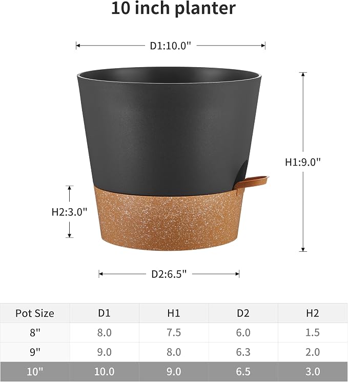 FaithLand 2-Pack 10 Inch Planter Pots - Image 2
