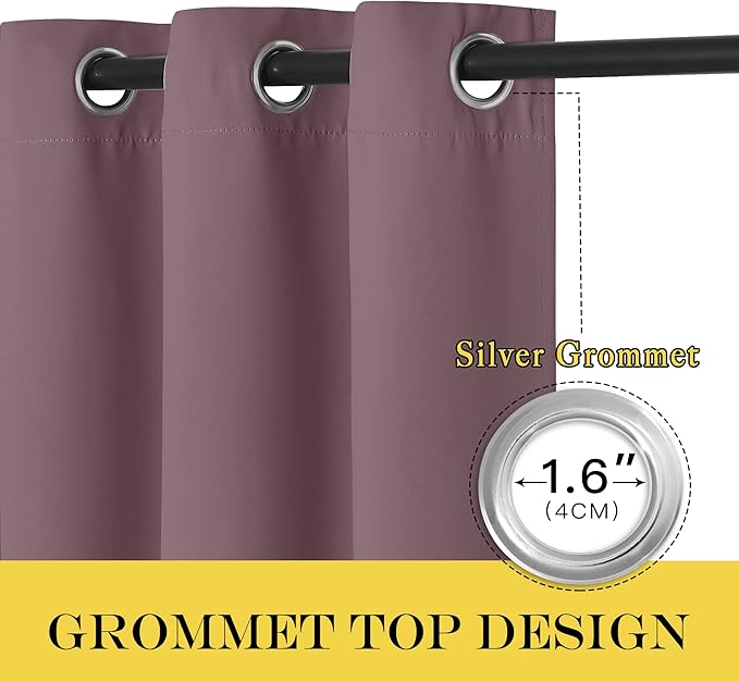NICETOWN Room Darkening Short Curtain 54 inches Long - Image 4