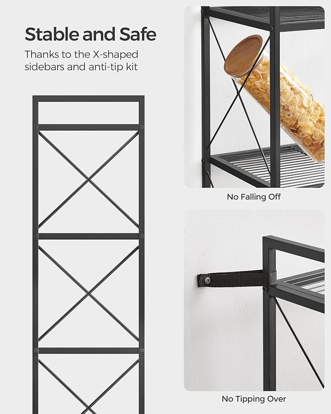 SONGMICS 5-Tier Metal Storage Rack, Shelving Unit - Image 4