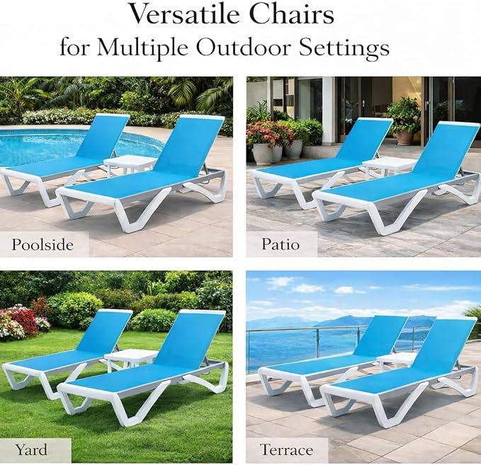 Kozyard Outdoor Chaise Lounge Chair, Full Flat Adjustable Patio Lounger - Image 8