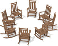 KINGYES Oversized Outdoor Rocking Chair Set of 8, All-Weather Patio Rocking by KINGYES