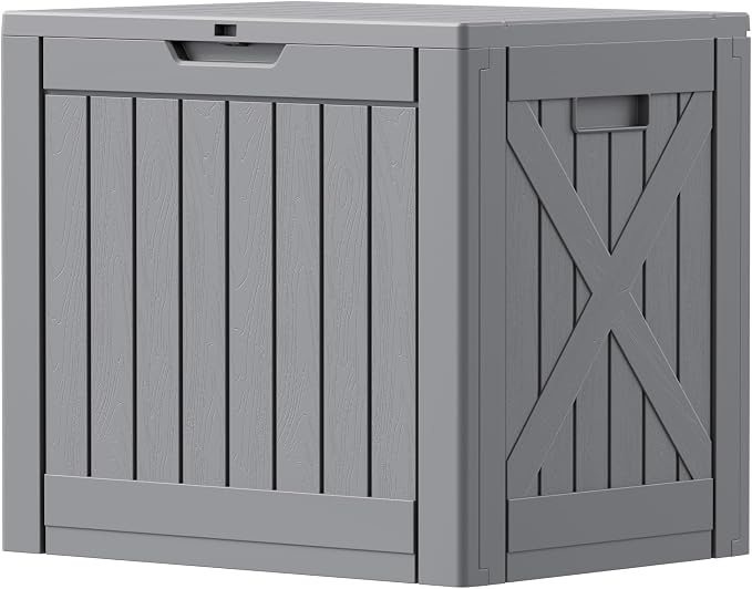 Patiowell 43 Gallon Resin Deck Box, Outdoor Storage Box by Patiowell