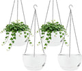Set of 4-8 Inch Self Watering Hanging Planters by zople