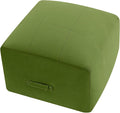 MeMoreCool Square Stuffed Pouf Ottoman Foot Rest, Floor Pouf Foot Stool by MeMoreCool