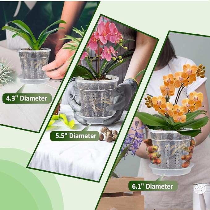 Orchid Pot, 6 Packs of 6.1" Orchid Pots - Image 6