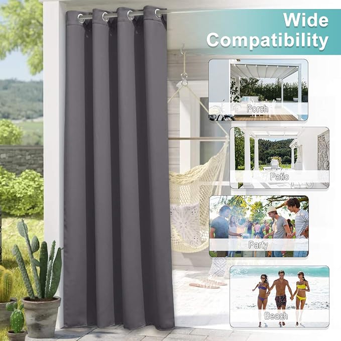 NICETOWN 108" L Outdoor Curtain - Image 8