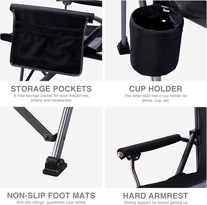 EVER ADVANCED Oversized Folding Camping Chair - Image 7
