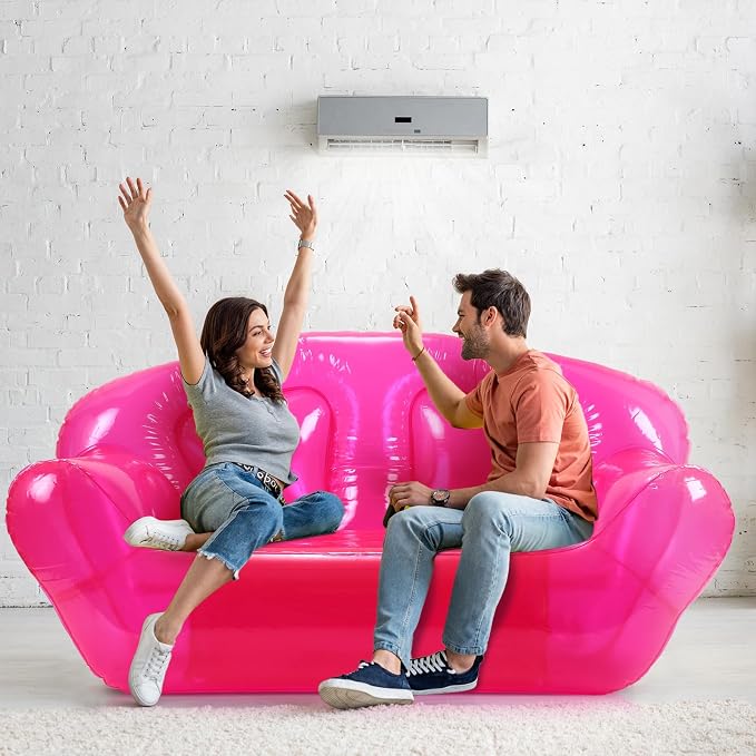 Kigley Inflatable Chair Blow Up Couches Transparent Inflatable Sofa Seat Yard - Image 6