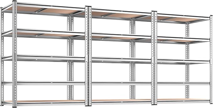REIBII 2020LBS Garage Shelving Heavy Duty Metal Shelving 5 Tier Storage Shelves by REIBII