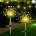 Solar Garden Lights Outdoor Waterproof, 2 Pack 120 LED Solar Firework Lights by Slyuexu
