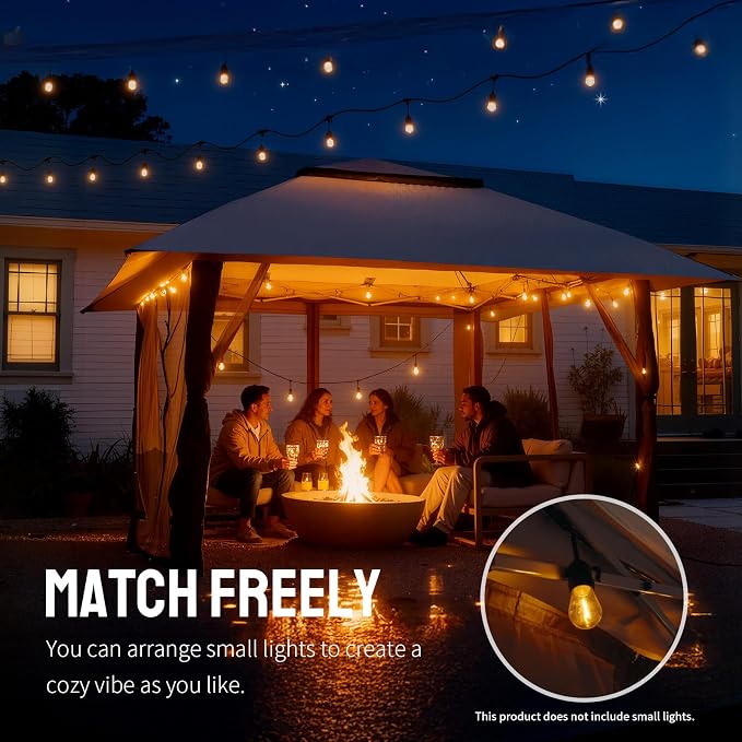 CROWN SHADES 11X11 Outdoor Pop Up Gazebo Base 10X10 Patio Gazebos Patented - Image 7