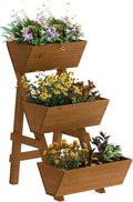 3-Tiers Wooden Raised Garden Bed, Wood Planter Box by Kitsanery
