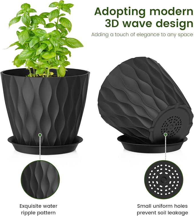 7/6.5/6/5.5/5/4.5/4 inch Plant Pots - Image 3