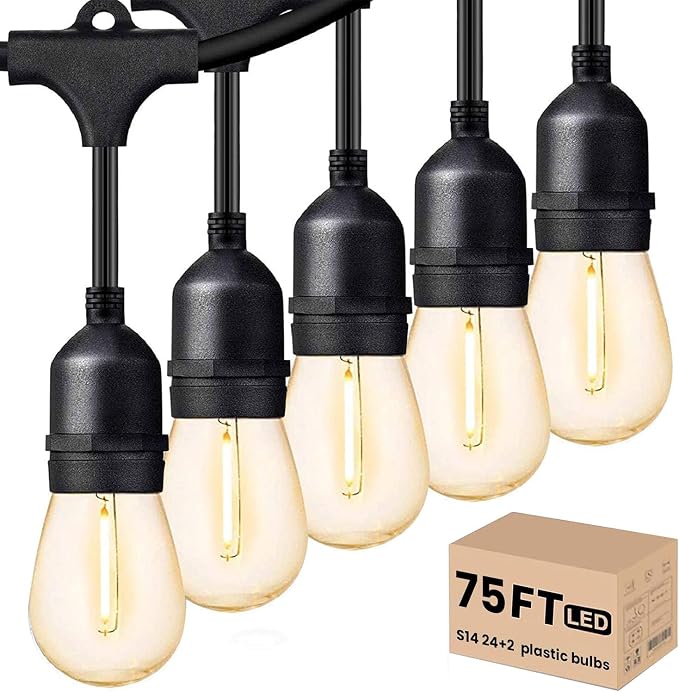 Svater Outdoor Led String Lights 75 FT, Patio Lights by Svater