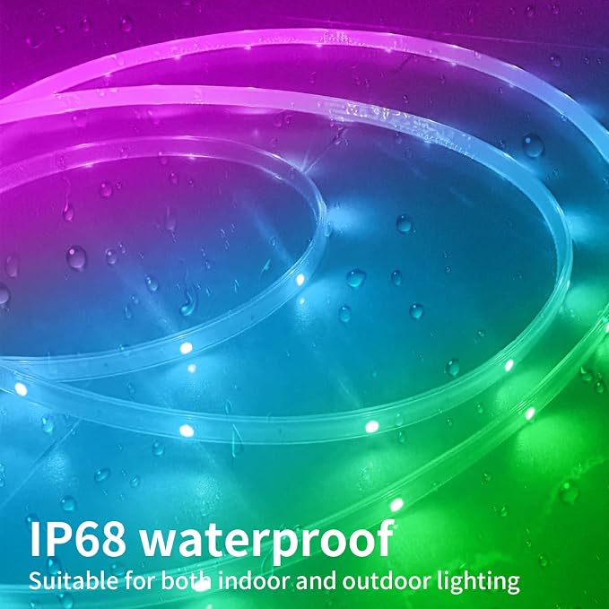KSIPZE 100ft Outdoor led Strip Lights Waterproof IP68, RGB Outdoor led Lights - Image 7