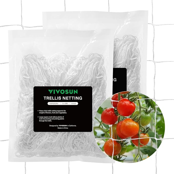 VIVOSUN 5 x 30 ft. Plant Trellis Netting, Heavy-Duty Polyester Grow Net by VIVOSUN
