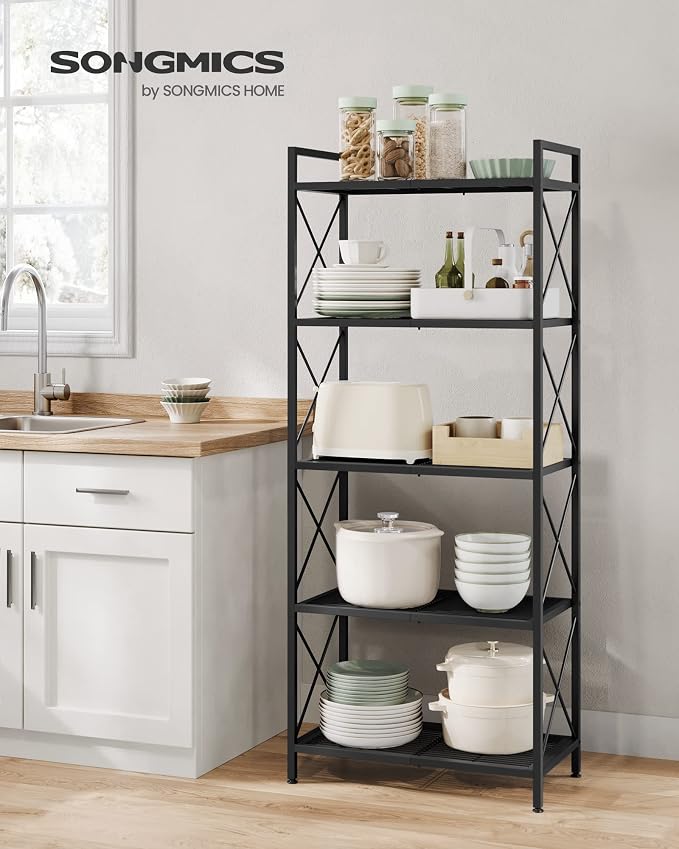 SONGMICS 5-Tier Metal Storage Rack, Shelving Unit - Image 2