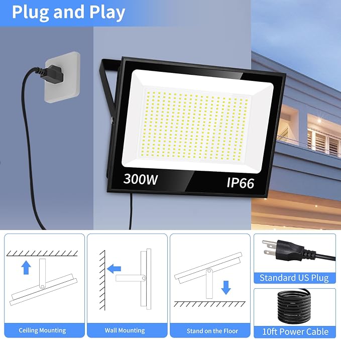 300W LED Flood Light Outdoor - Image 3