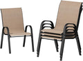 UDPATIO Patio Chairs Set of 4, Stackable Outdoor Dining Chairs by UDPATIO