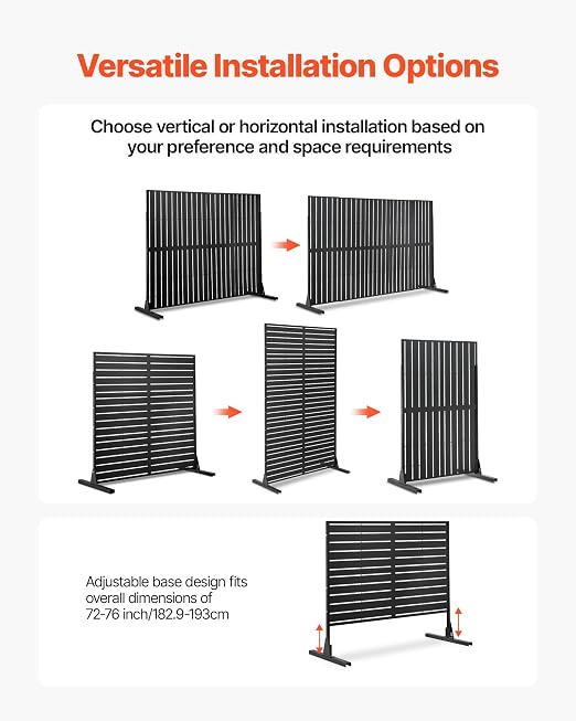 VEVOR Metal Privacy Screen, Garden Divider Panel - Image 5