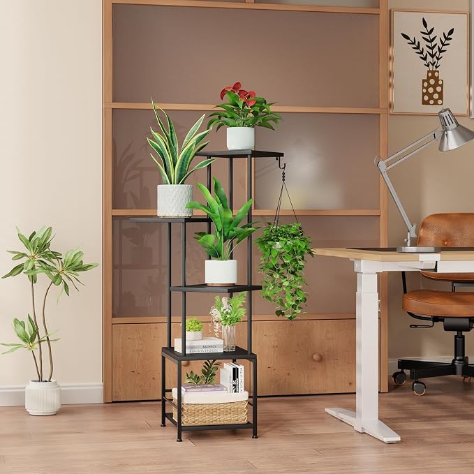 Plant Stand Indoor with Grow Light, 5-Tiered Tall Plant Stand Indoor, Metal - Image 6