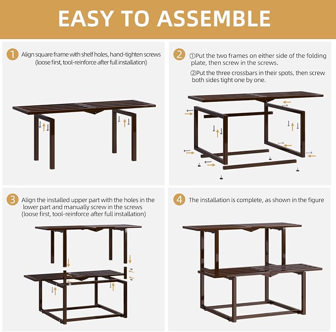 Metal Plant Stand, Foldable Heavy Duty Indoor, Window Iron Plant Shelf - Image 9