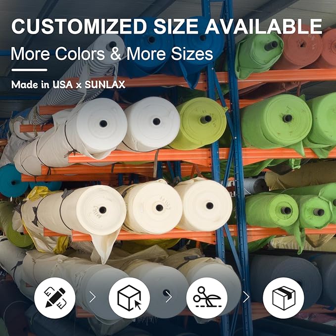 SUNLAX Sun Shade Sail 11' x 13' Sand Rectangle Canopy Sail Shade Cover UV Block - Image 5