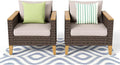 Sophia & William Outdoor Patio Furniture Set High Back Wicker Sofa All-Weather by SophiaWilliam