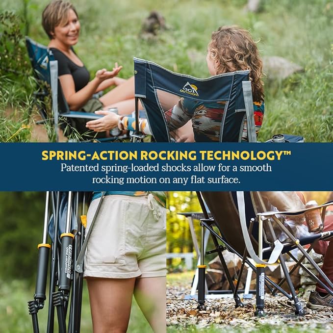 GCI Outdoor Comfort Pro Rocker Collapsible Rocking Chair & Outdoor Camping Chair - Image 5