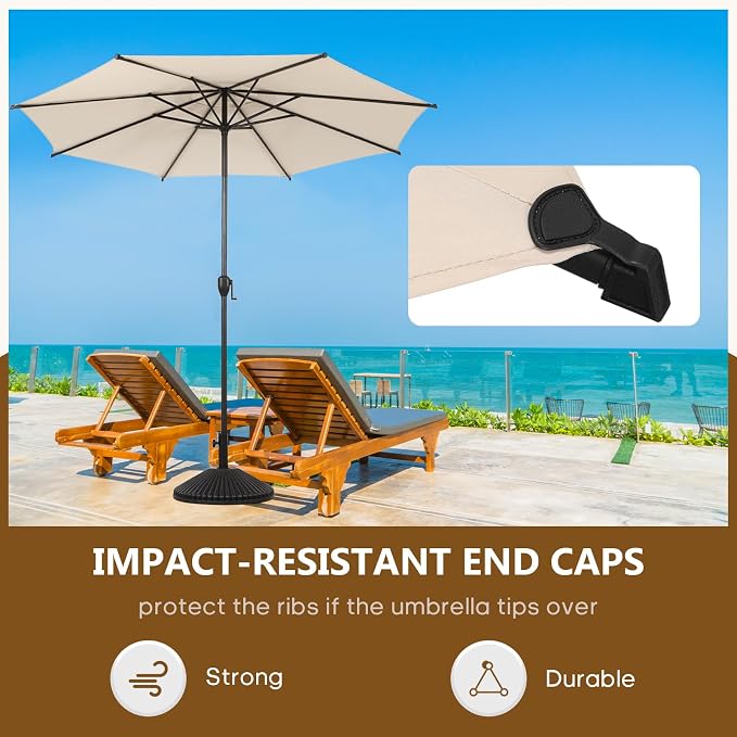 Abba Patio 9FT Lyon Outdoor Patio Umbrella Outdoor Table Umbrella - Image 6