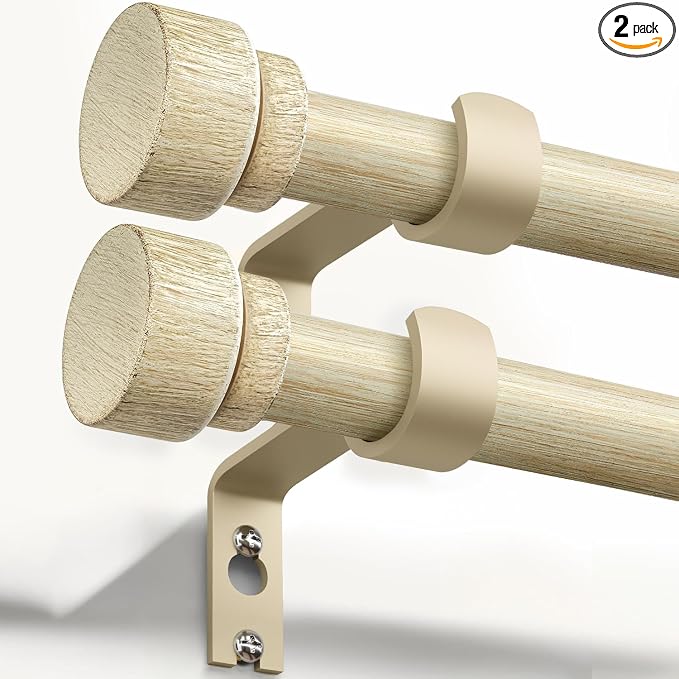 2 Pack Antique White Curtain Rods by Unknown