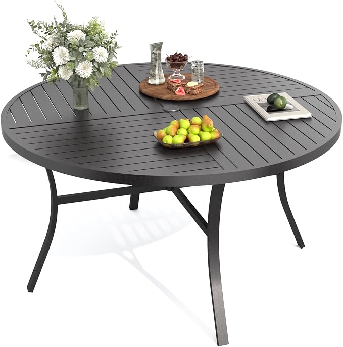 PHI VILLA Outdoor Round Dining Table by PHIVILLAThepioneerofcomfortablehouseholdsupplies