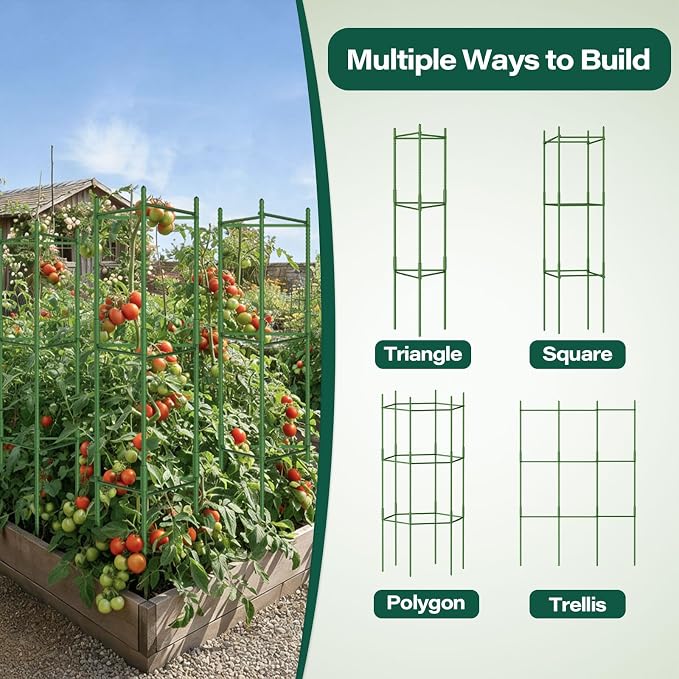 Halatool 2 Pack Tomato Cages for Garden, Garden Stakes Tomato Trellis for Pots - Image 5