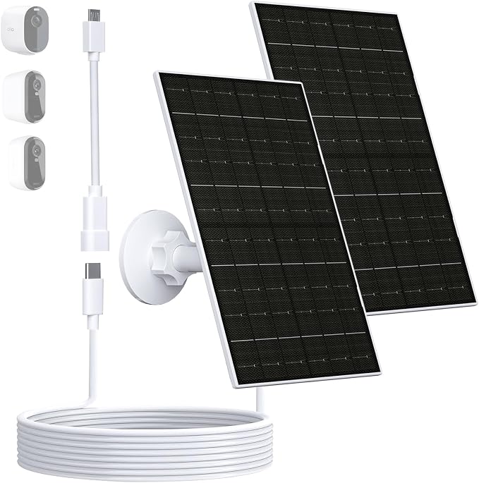 Zivif 7W Solar Panel for Arlo Essential 2K, Essential XL Spotlight Cameras by Zivif