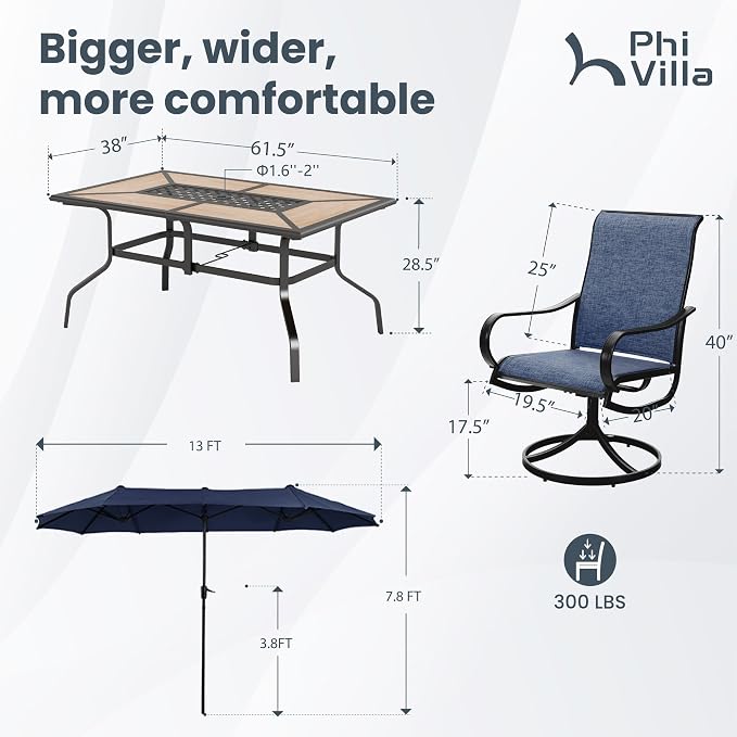 PHI VILLA Patio Dining Set - Image 9