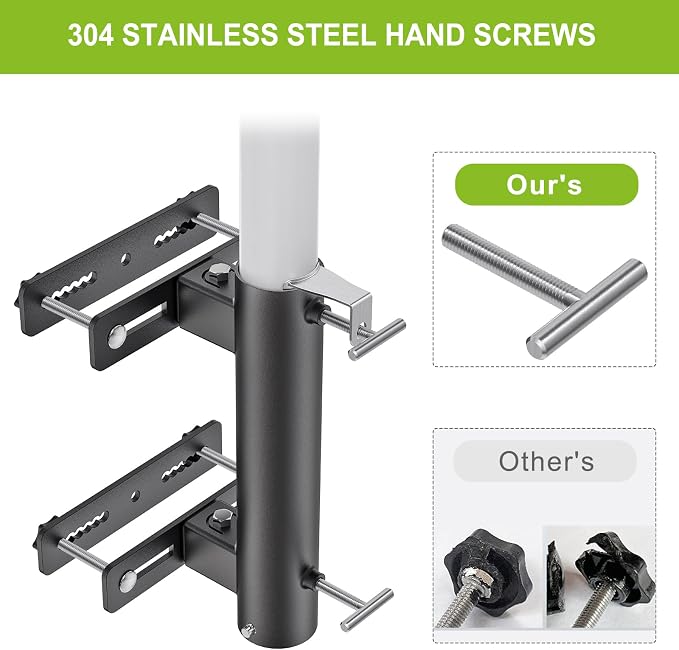 Heavy Duty Deck Railing Umbrella Holder, Adjustable Patio Umbrella Stand - Image 6