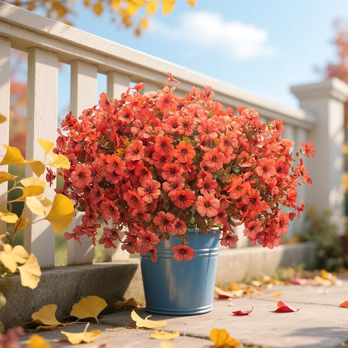 Fall Outdoor Artificial Flowers 16 Bundles - Image 5