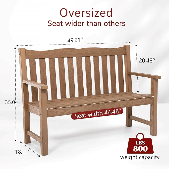 Stoog HIPS Outdoor Patio Dining Set, 4-Piece All-Weather Garden Bench, Chairs - Image 3