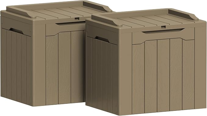 Greesum 31 Gallon Deck Box for Outside, All Weather Outdoor Storage Boxes for by BuynowfromGreesum