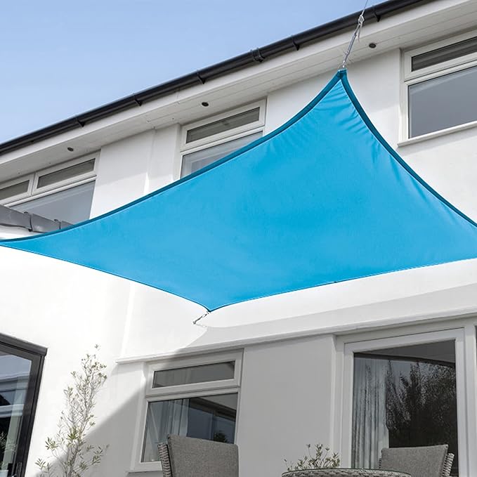 KANAGAWA 9'X10' Turquoise Mix Custom Size Sun Shade Sail Rectangle UV Block by KANAGAWA