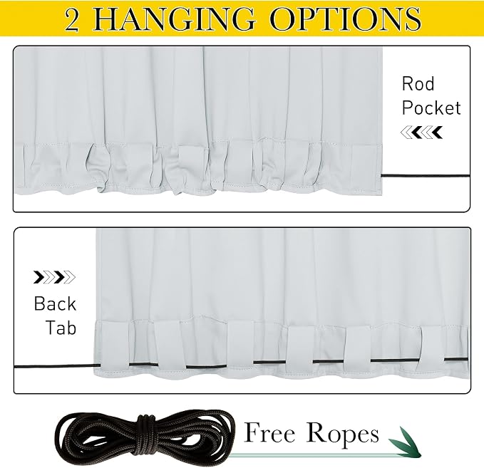 NICETOWN 2 Panels Weighted Blackout Curtains - Image 6