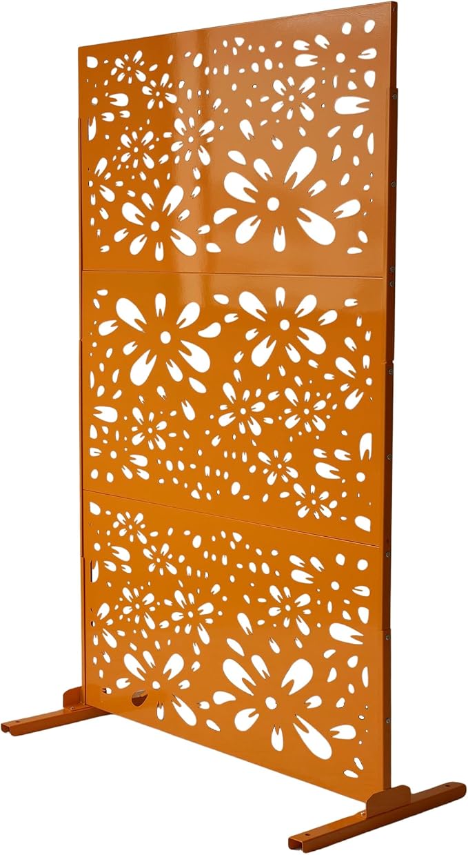 Oakland Living 6 ft. X 4 ft. Orange Freestanding Metal Privacy Screen Room by Oakland+Living