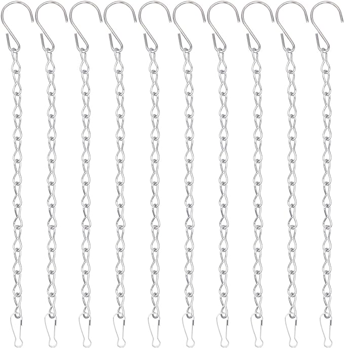 YINGFENG 10 Pack 9.5 Inch Silver Hanging Chains by YINGFENG