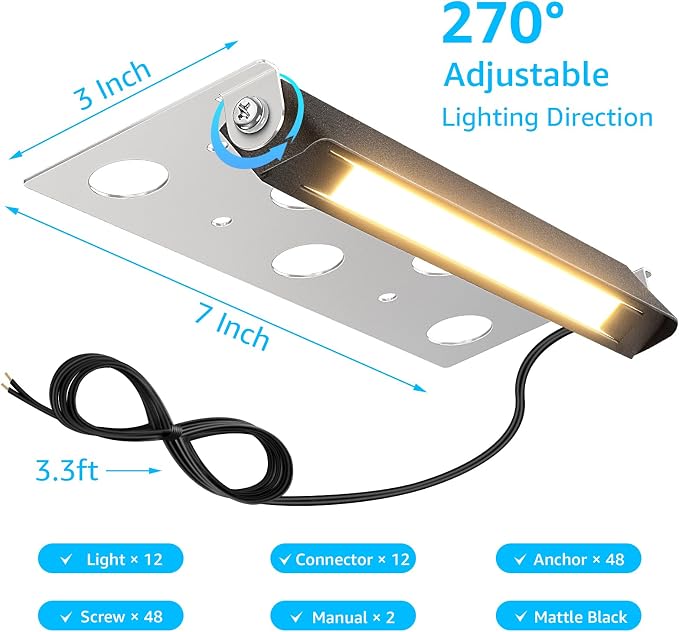 SUNVIE 7 Inch Retaining Wall Lights 5W LED Hardscape Lighting 12V-24V Low - Image 6