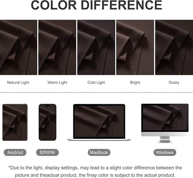 RYB HOME Porch Curtains Outdoor Blackout 100% Privacy Waterproof Curtain - Image 7