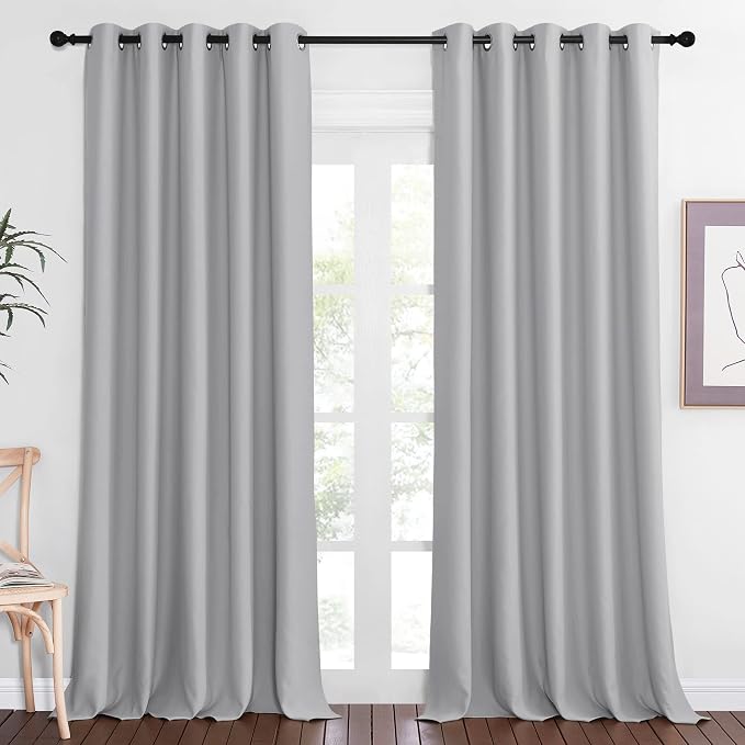 NICETOWN Blackout Long Window Curtain 90 inch Length - Image 2