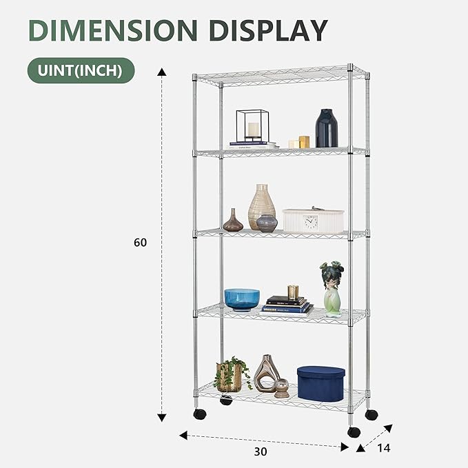 BestOffice | 5-Tier Wire Storage Shelves - Image 3