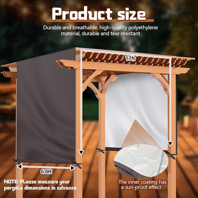 Universal Pergola Replacement Canopy Outdoor Canopy Shade Cover Waterproof - Image 2